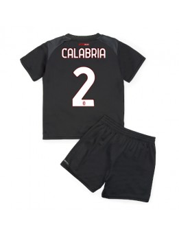 AC Milan Davide Calabria #2 Heimtrikotsatz für Kinder 2022-23 Kurzarm (+ Kurze Hosen)